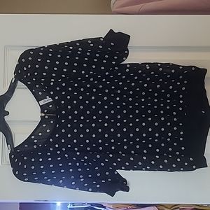Aeropostale Black Polka Dot Blouse